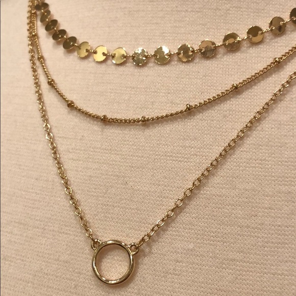 BaubleBar Jewelry - BaubleBar Triple Strand gold necklace - NIB